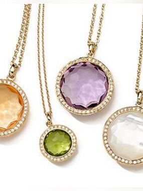 IPPOLITA Rare 18K PERIDOT & DIAMOND MINI LOLLIPOP NECKLACE - Like New🎁💝